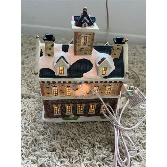 NIB Saturday Evening Post Norman Rockwell City Hall Freedom Of Speech Lighted Ho - Picture 10 of 15